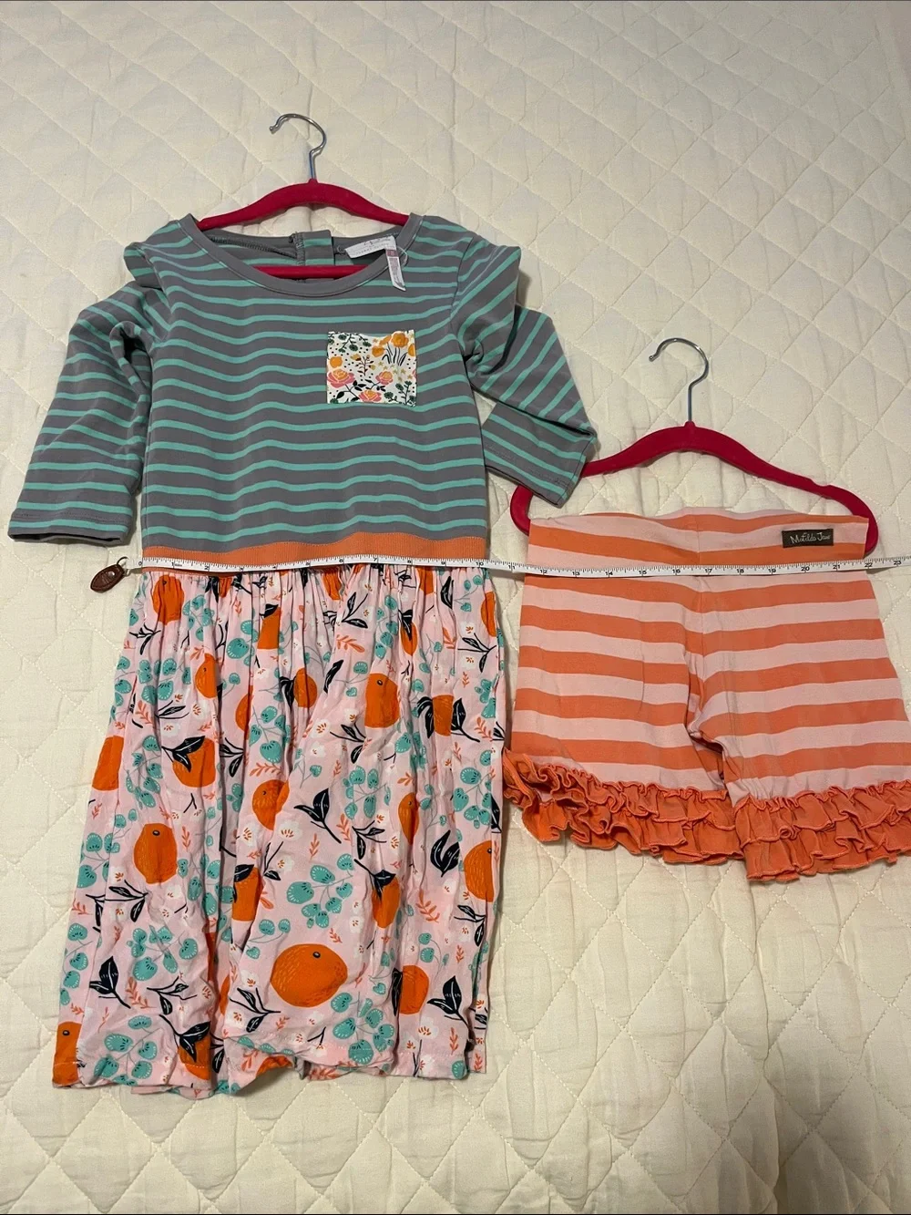 Matilda Jane Set - Joanna Gaines Dress and Stripe Ruffle Shorties 8